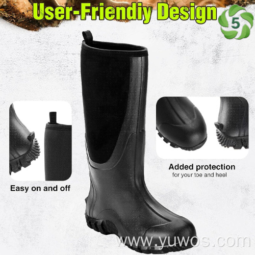 Rubber Boots for Men Multi-Season Waterproof Rain Boots